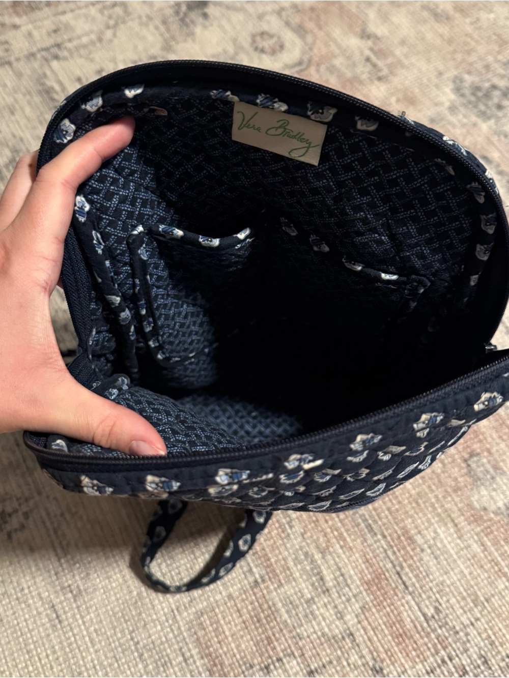 Vera Bradley Nantucket Navy Backpack - Picture 3 of 4